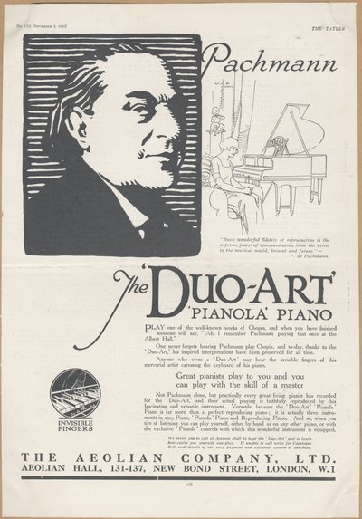 Pianolas de la compagnie éolienne - Wilfred Fryer