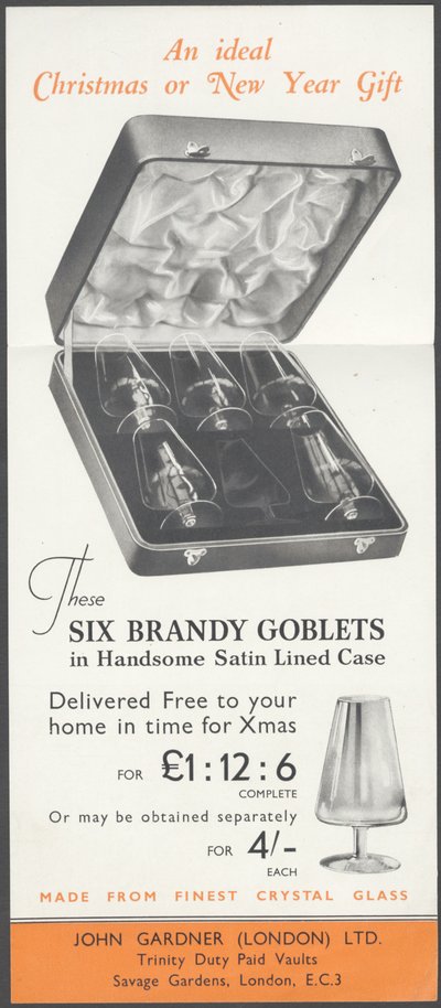 Verres en cristal de John Gardner, années 1920 - Wilfred Fryer