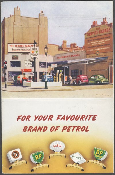 Shell, BP, National Benzole, années 1950 - Wilfred Fryer