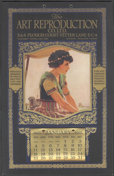 Calendrier de la Compagnie de reproduction d
