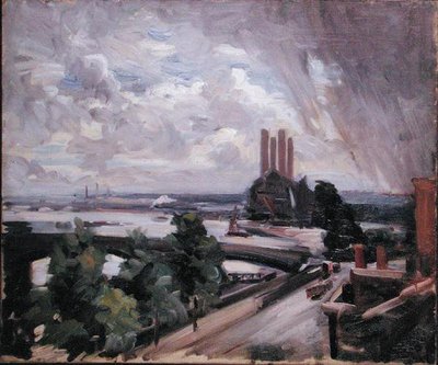 Pont de Battersea depuis Cheyne Walk, Chelsea - Wilfred Gabriel de Glehn