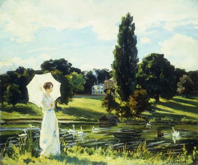 Lynne Fontanne près de la Tamise - Wilfred Gabriel de Glehn