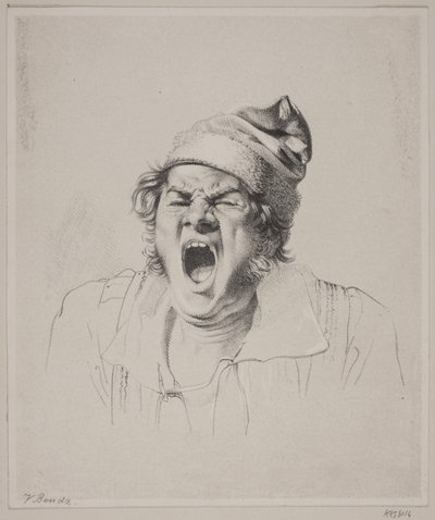 Un homme bâillant - Wilhelm Bendz