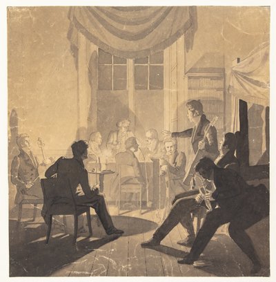Une société de tabac. Le dimanche de M. Jürgensen - Wilhelm Bendz