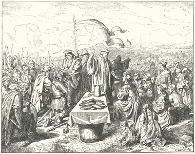 Les Taborites prenant la Communion en plein air - Wilhelm Camphausen