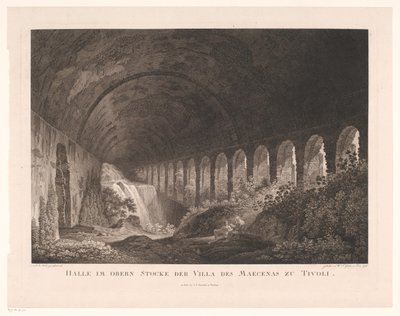 Vue dans les écuries de la Villa Maecenas à Tivoli - Wilhelm Friedrich Gmelin