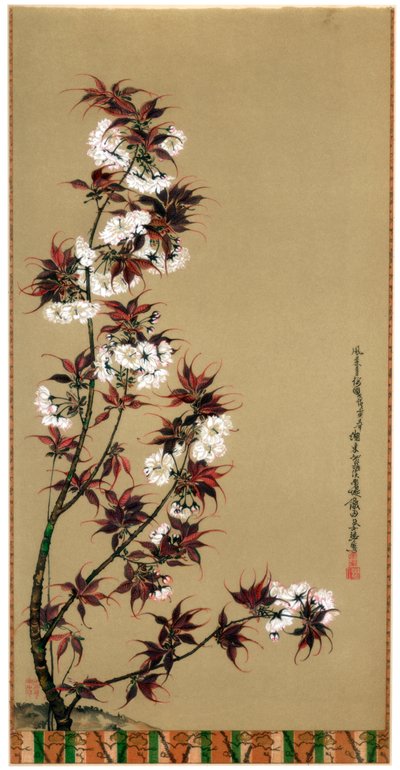 Les cerisiers en fleurs de Mikawa, 19e siècle 1886 - Wilhelm Greve