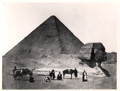 Le Sphinx et la Grande Pyramide de Khéops à Gizeh, vers 1860 - Wilhelm Hammerschmidt