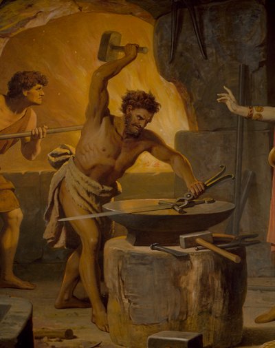 Sigurd va chez le nain Mime, de la Saga de Sigurd, Salle Inférieure - Wilhelm Hauschild