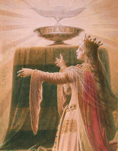 Le Miracle du Graal, de la saga Lohengrin (détail) - Wilhelm Hauschild
