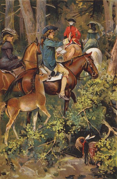 Scène de Le Dernier des Mohicans, par James Fenimore Cooper - Wilhelm Hoffmann