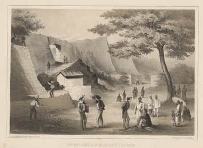 Ancien château de Na-Ga-Cus-Ko, Lew Chew, 1855 - Wilhelm Joseph Heine