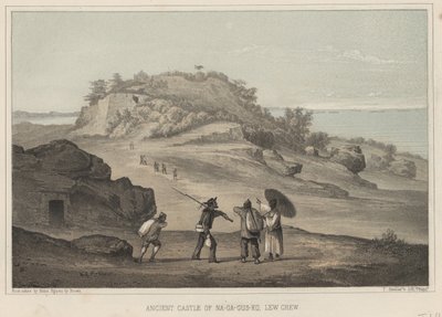 Ancien château de Na-Ga-Gus-Ko, Lew Chew, 1855 - Wilhelm Joseph Heine