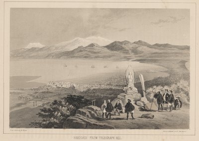 Hakodadi depuis Telegraph Hill, 1855 - Wilhelm Joseph Heine