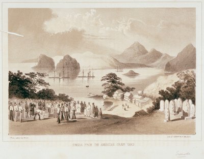 Simoda depuis le cimetière américain - Wilhelm Joseph Heine