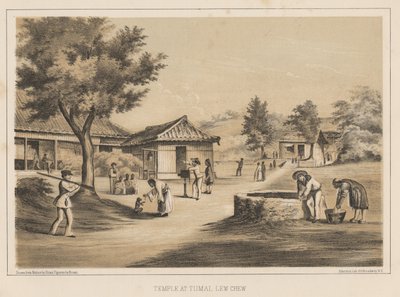 Temple à Tumai, Lew Chew, 1855 - Wilhelm Joseph Heine