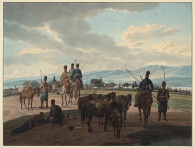 Cosaques russes en marche, 1804 - Wilhelm Kobell Ritter von