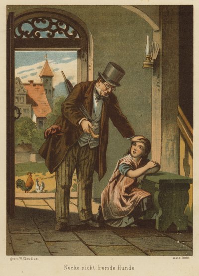Père consolant sa fille après qu