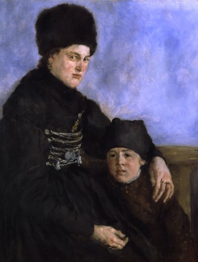 Femme de Dachau avec enfant - Wilhelm Maria Hubertus Leibl