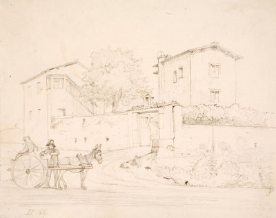 Chariot à âne devant Porta del Popolo - Wilhelm Marstrand