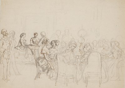 Soirée chez la princesse Charlotte Frédérique à Rome - Wilhelm Marstrand