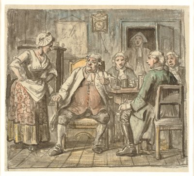 Collegium Politicum. De "Le Tinker politique" de Ludvig Holberg, Acte I, Scène 2. - Wilhelm Marstrand