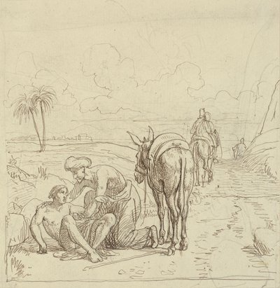 Le bon Samaritain trouve le blessé - Wilhelm Marstrand