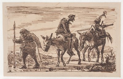 Don Quichotte battu ramené chez lui - Wilhelm Marstrand