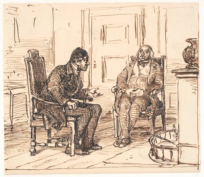 Discussion entre deux dignitaires - Wilhelm Marstrand
