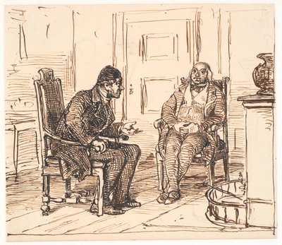Discussion entre deux dignitaires - Wilhelm Marstrand