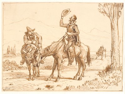 Don Quichotte regarde son casque - Wilhelm Marstrand
