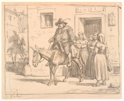 Don Quichotte et Sancho Panza quittant l