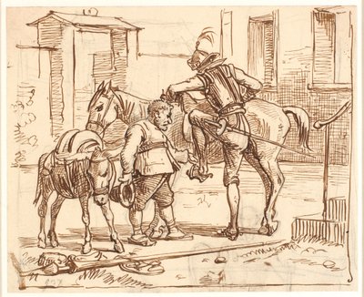 Don Quichotte monte à cheval - Wilhelm Marstrand
