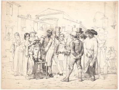 Un charlatan vend du cirage, Rome - Wilhelm Marstrand