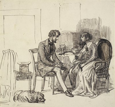 Un monsieur en visite chez une jeune dame - Wilhelm Marstrand