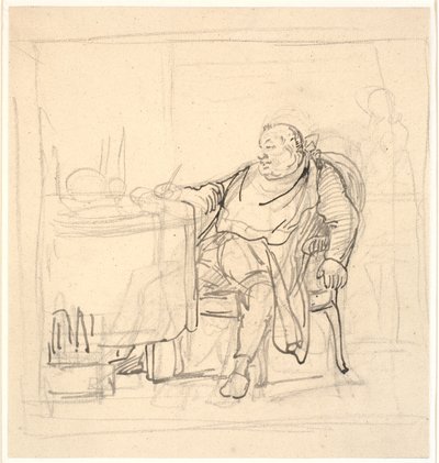 Un homme corpulent à la table du dîner - Wilhelm Marstrand