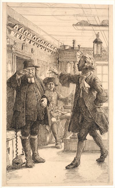 Erasmus Montanus prouve que Per Degn est un coq - Wilhelm Marstrand