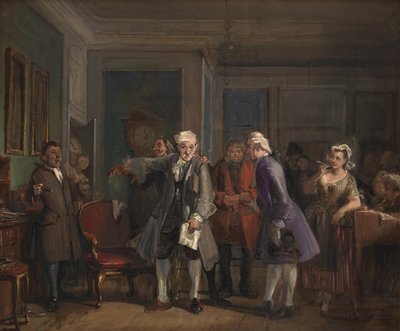 De "Le Distrait" de Ludvig Holberg, acte I, scène 6 - Wilhelm Marstrand