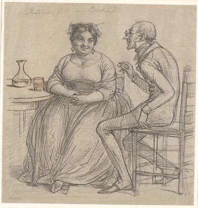 "Demande en mariage à une veuve" - Wilhelm Marstrand