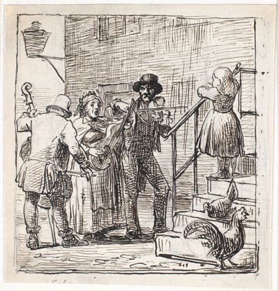 Musiciens de rue - Wilhelm Marstrand
