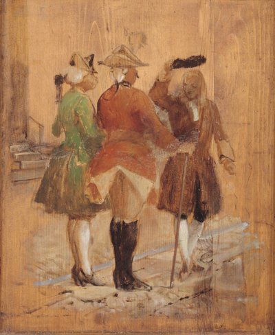 Holberg cède le passage à Jacob von Thyboe et Jean de France - Wilhelm Marstrand