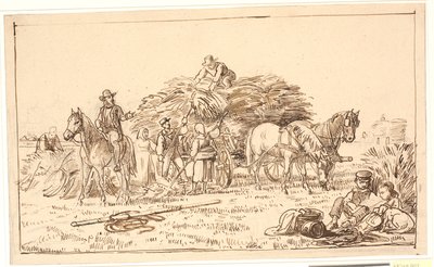 Scène de récolte - Wilhelm Marstrand