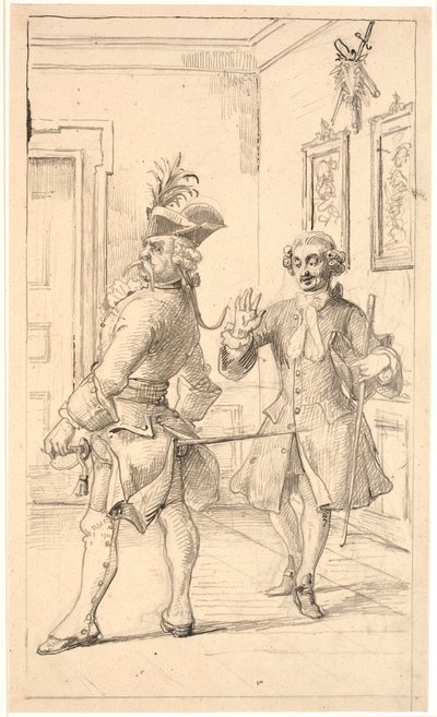 Jepser compare le dos de Jacob von Thyboe à une tige de vigne - Wilhelm Marstrand