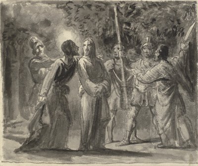 Jésus embrassé par Judas dans le Jardin de Gethsémani - Wilhelm Marstrand