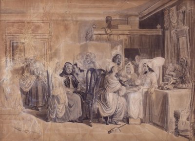 Carton pour "Barselstuen" - Wilhelm Marstrand