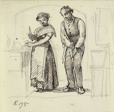 Flirt avec la cuisinière - Wilhelm Marstrand