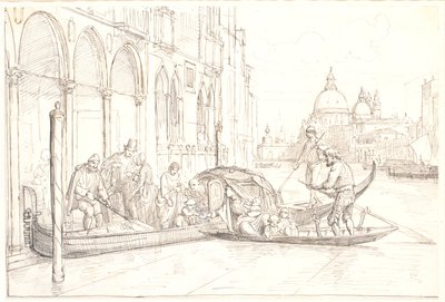Débarquement au Grand Canal à Venise - Wilhelm Marstrand