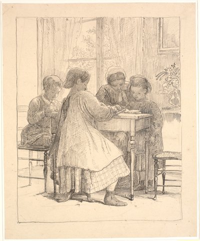 Lecture de leçon - Wilhelm Marstrand