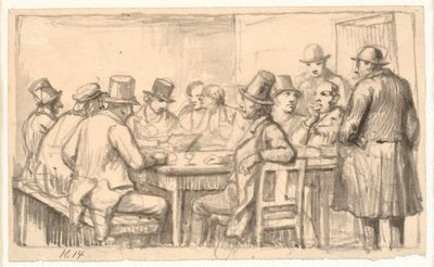 Politiciens dans une auberge - Wilhelm Marstrand