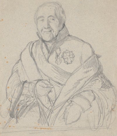 Étude de portrait du conseiller secret Bornemann - Wilhelm Marstrand